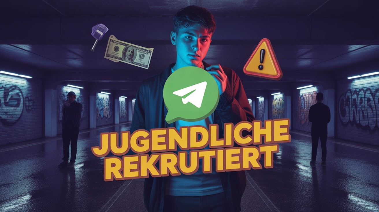 Jugendlicher wird über Social Media von Kriminellen rekrutiert - Crime as a Service Phänomen in Deutschland